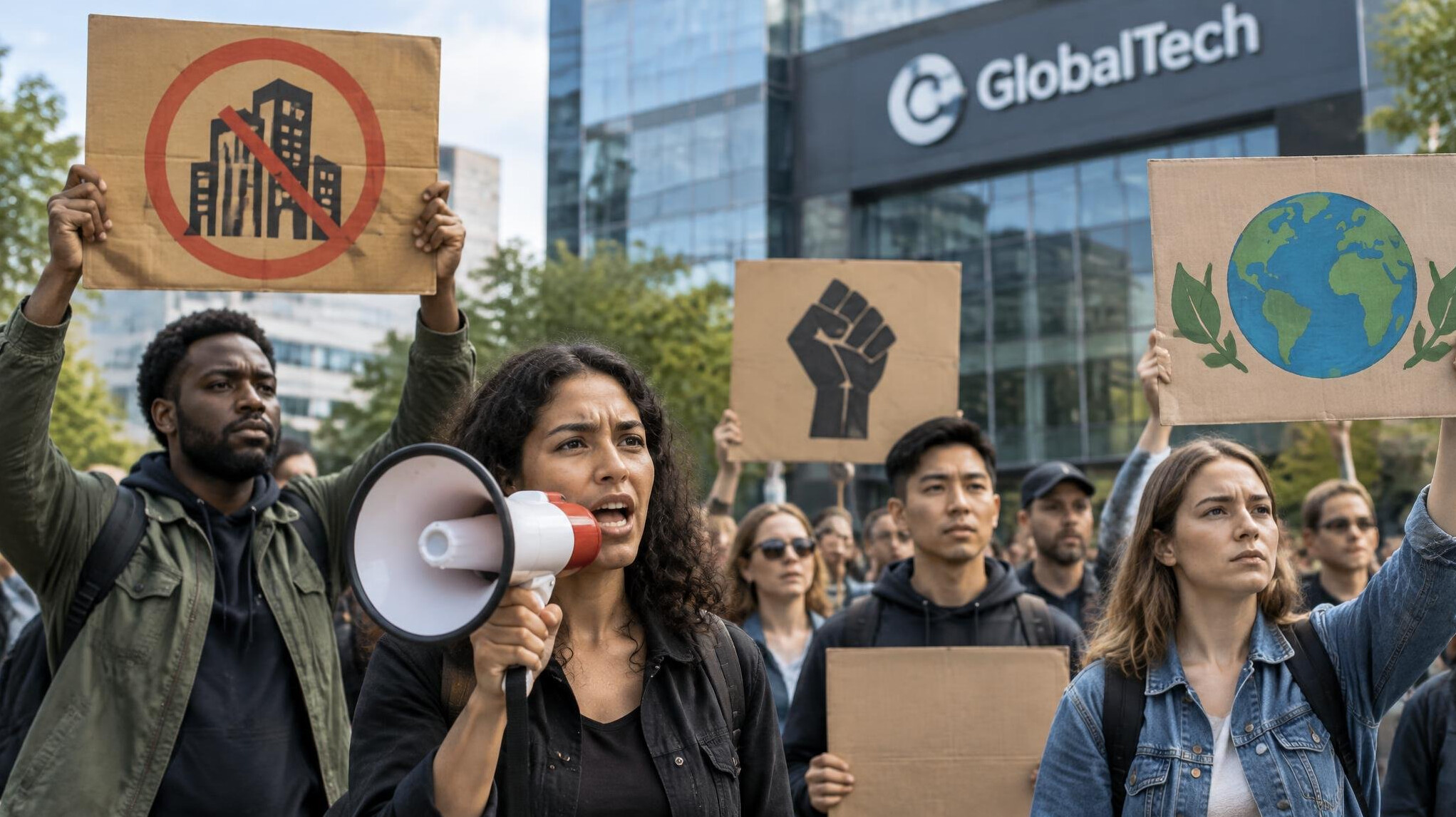 community protest against company
