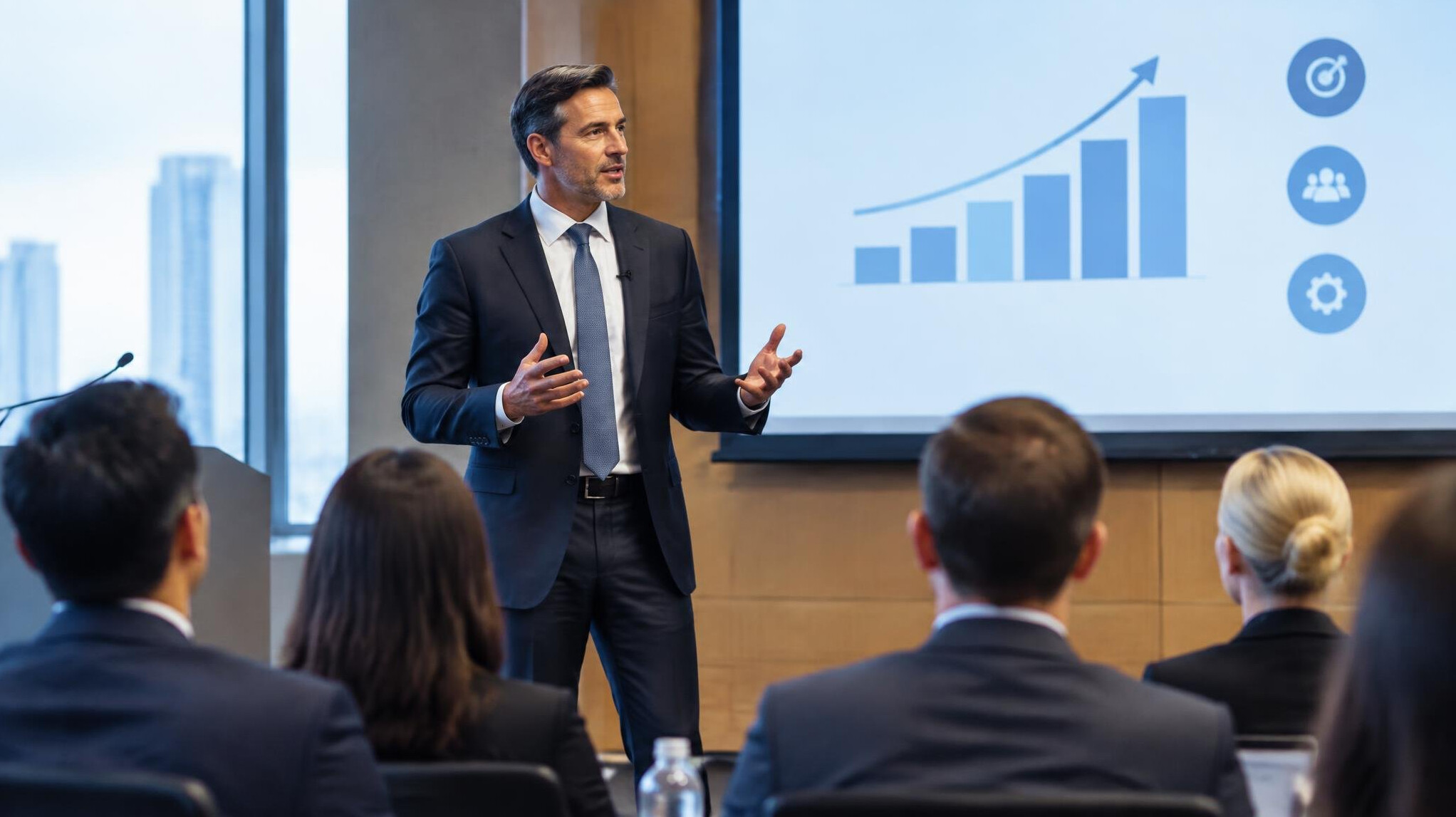 business leader speaking